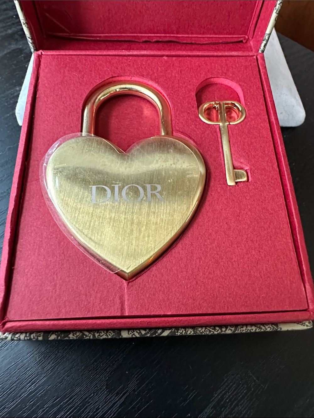 Dior Gold Heart Lock & Key - Picture 9 of 12